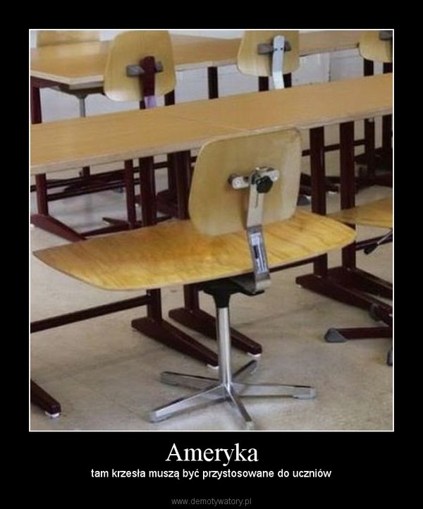 Ameryka – tam krzesła muszą być przystosowane do uczniów 