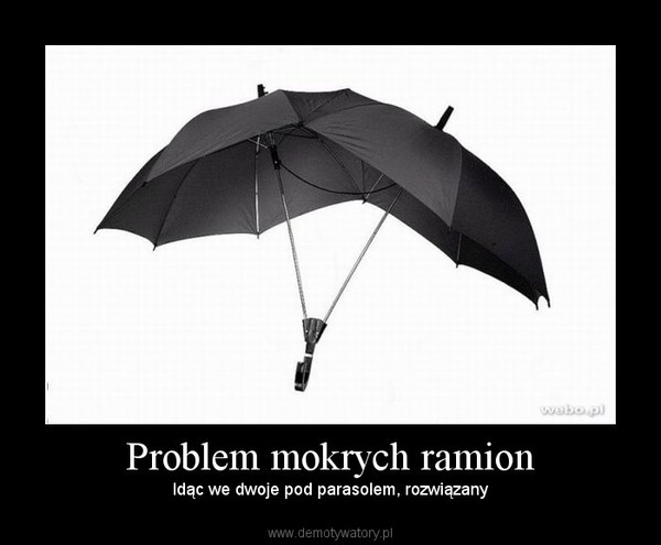 Problem mokrych ramion – Idąc we dwoje pod parasolem, rozwiązany 