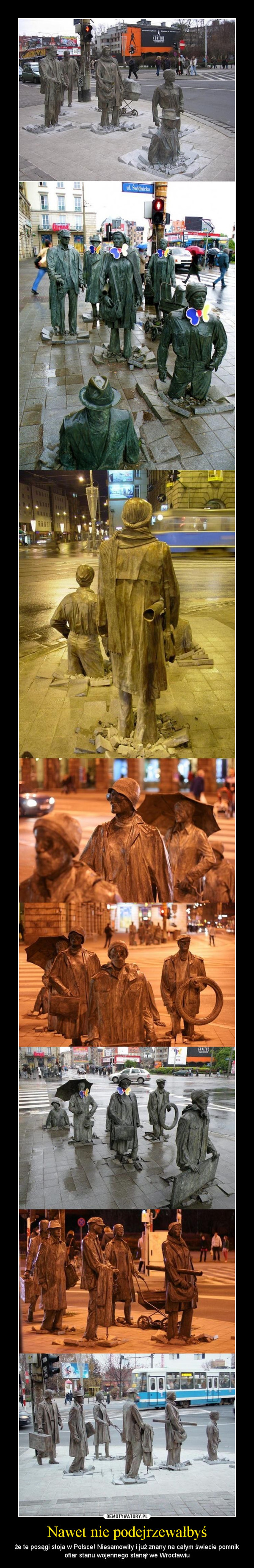 Nawet nie podejrzewałbyś – że te posągi stoja w Polsce! Niesamowity i już znany na całym świecie pomnik ofiar stanu wojennego stanął we Wrocławiu 