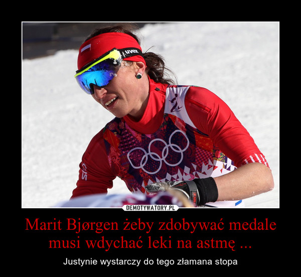 Marit Bjørgen żeby zdobywać medale musi wdychać leki na astmę ...