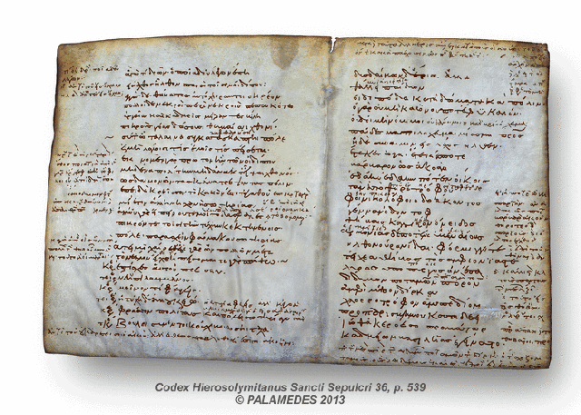 Palimpsest – rękopis spisany na używanym już wcześniej materiale piśmiennym, z którego usunięto poprzedni tekst, najczęściej w celu zmniejszenia kosztów nowego materiału –  