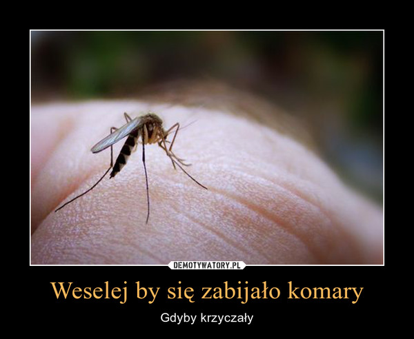 Weselej by się zabijało komary – Gdyby krzyczały 