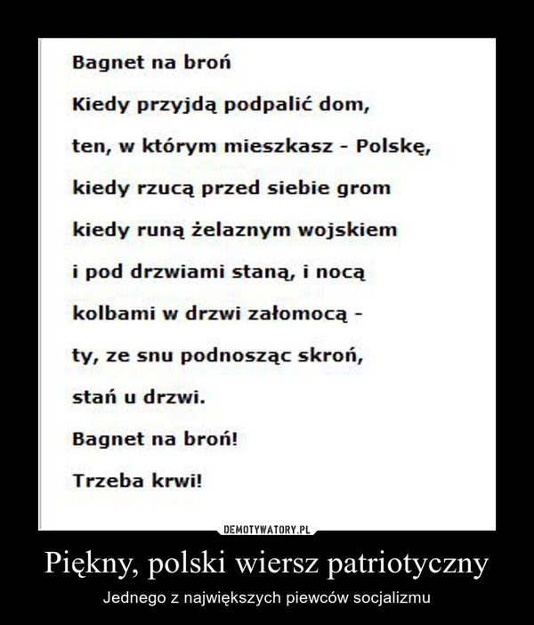 Piękny, polski wiersz patriotyczny