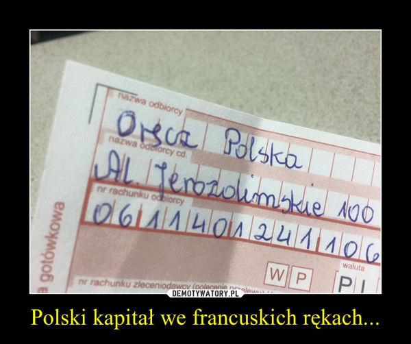 Polski kapitał we francuskich rękach... –  