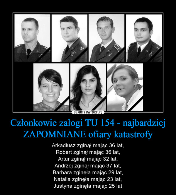 Członkowie załogi TU 154 - najbardziej ZAPOMNIANE ofiary katastrofy