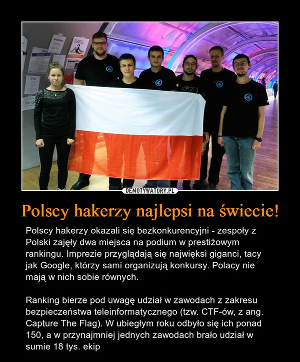 Polscy hakerzy najlepsi na świecie!