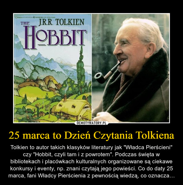 25 marca to Dzień Czytania Tolkiena