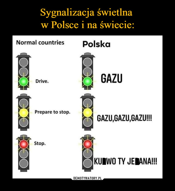 Sygnalizacja świetlna 
w Polsce i na świecie: