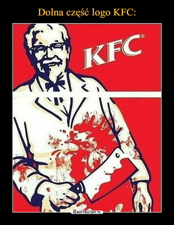 Dolna część logo KFC: