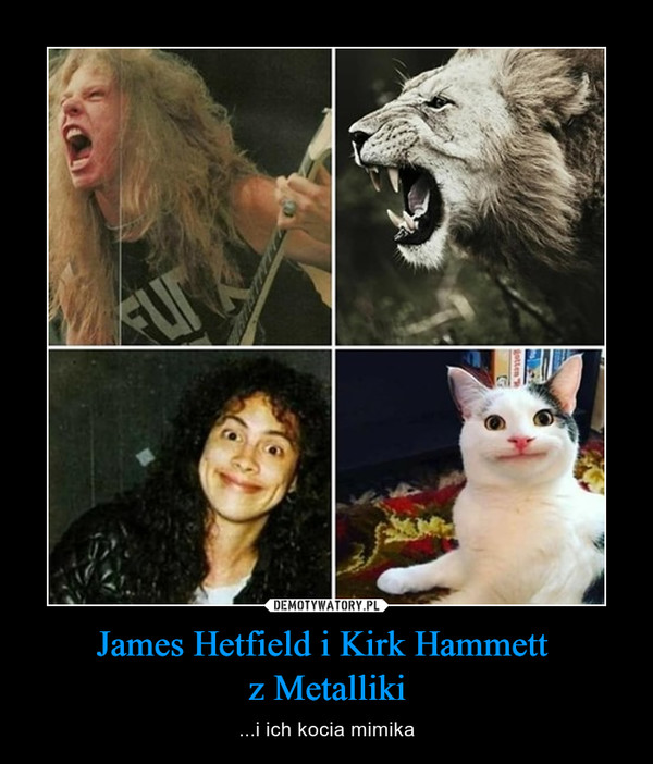 James Hetfield i Kirk Hammett z Metalliki – ...i ich kocia mimika 