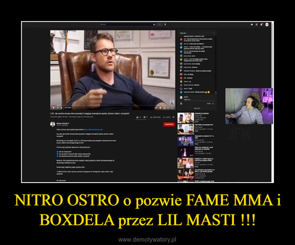 NITRO OSTRO o pozwie FAME MMA i BOXDELA przez LIL MASTI !!! –  