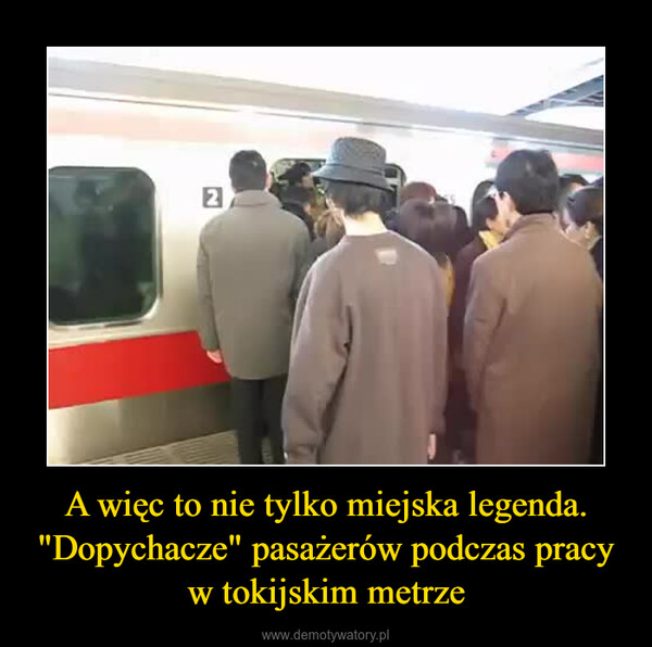 A więc to nie tylko miejska legenda."Dopychacze" pasażerów podczas pracy w tokijskim metrze –  