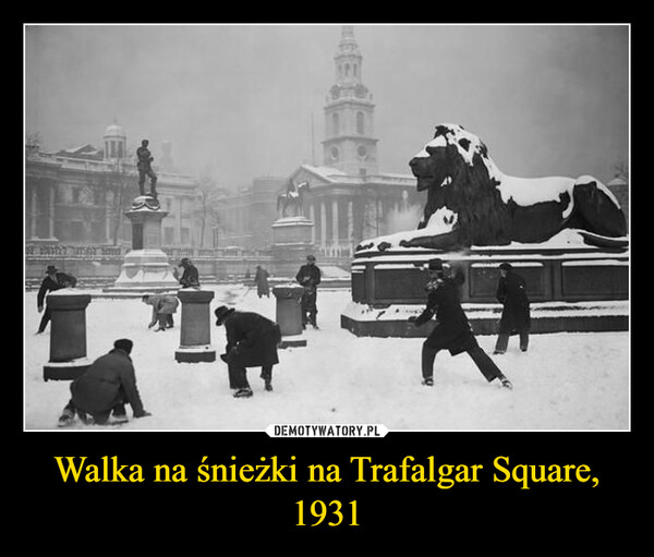 Walka na śnieżki na Trafalgar Square, 1931