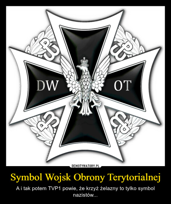 Symbol Wojsk Obrony Terytorialnej – A i tak potem TVP1 powie, że krzyż żelazny to tylko symbol nazistów... 