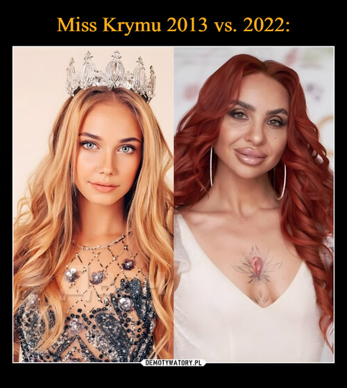 Miss Krymu 2013 vs. 2022: