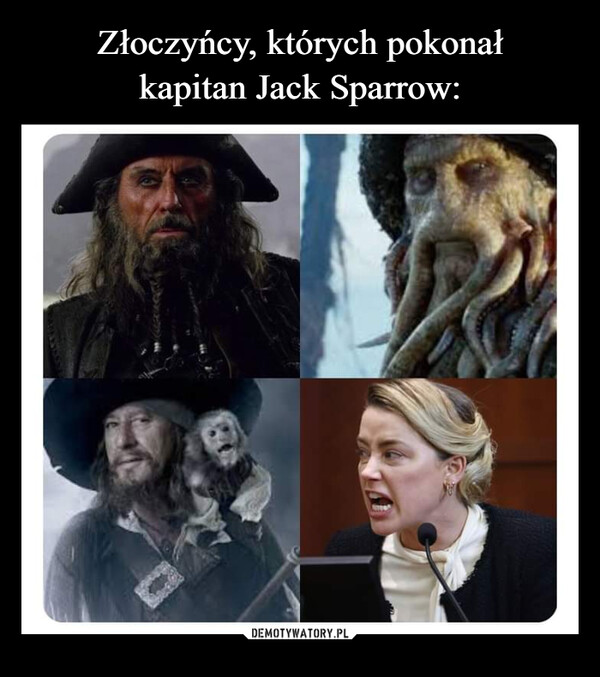 Złoczyńcy, których pokonał
kapitan Jack Sparrow: