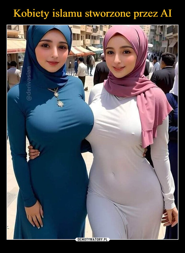 Kobiety islamu stworzone przez AI