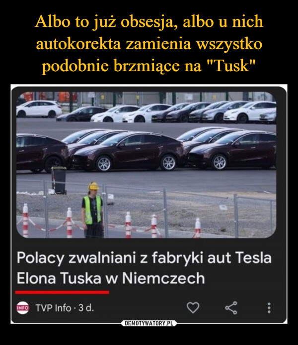  –  #Polacy zwalniani z fabryki aut TeslaElona Tuska w NiemczechINFO TVP Info 3 d..