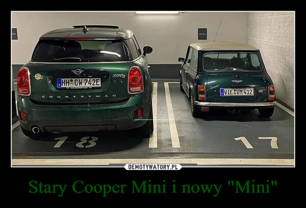 Stary Cooper Mini i nowy "Mini" –  HH CW 742Ewww.adsUNTY MA78COOPERSCasperVIE VM 41230017